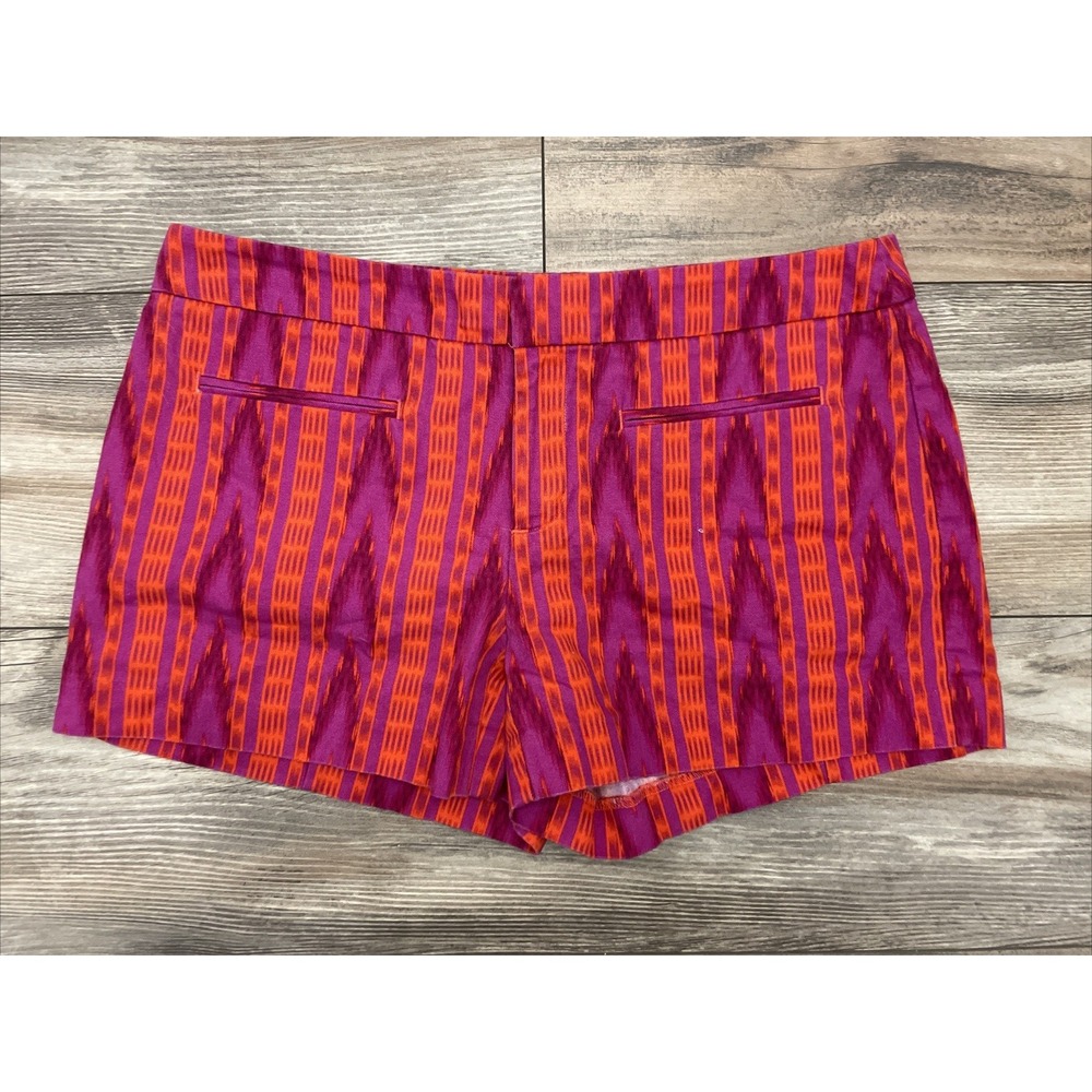 GAP Orange Purple Printed Canvas Shorts - SIZE 6